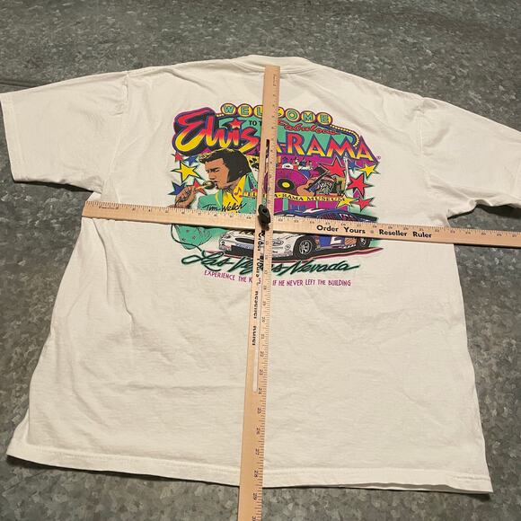 Vintage Elvis A Rama Museum Las Vegas Nevada Tee Shirt Mens XL 90s Y2K King Pop - Picture 7 of 9